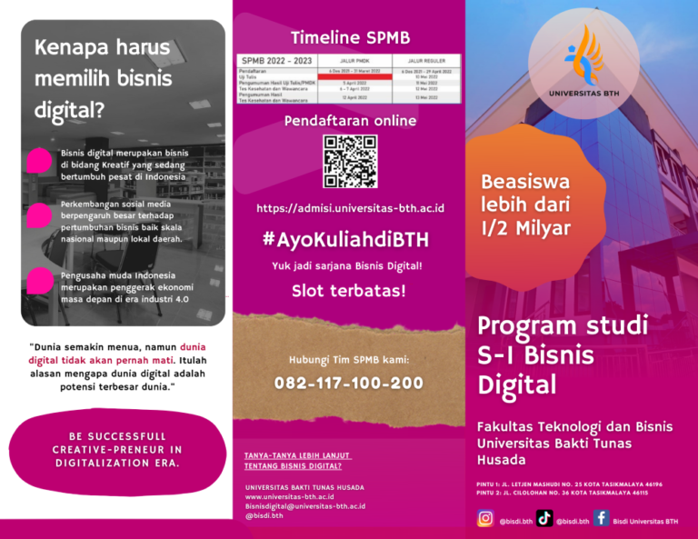 Program Studi Sarjana Bisnis Digital - Universitas Bakti Tunas Husada