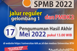 JALUR REGULER GEL I dan PMDK2 SPMB 2022 web