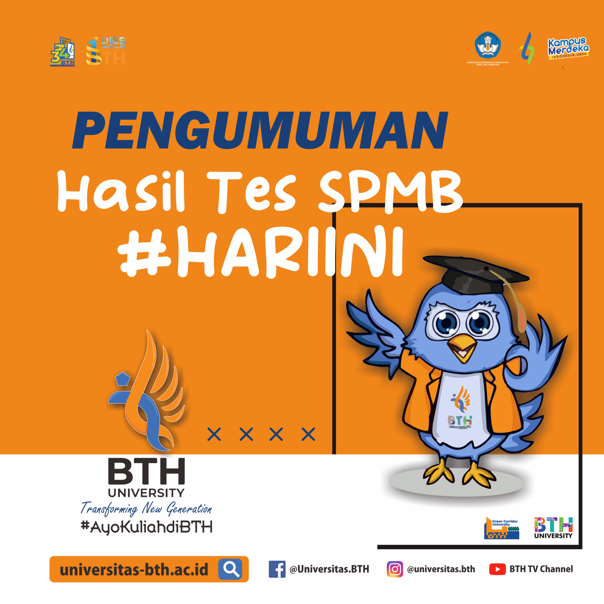 Pengumuman Hasil SPMB Jalur PMDK dan Reguler Gelombang 2 (Sesi 4