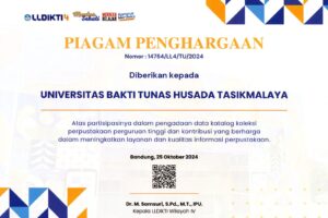 Piagam Penghargaan UPT Perpustakaan Universitas BTH